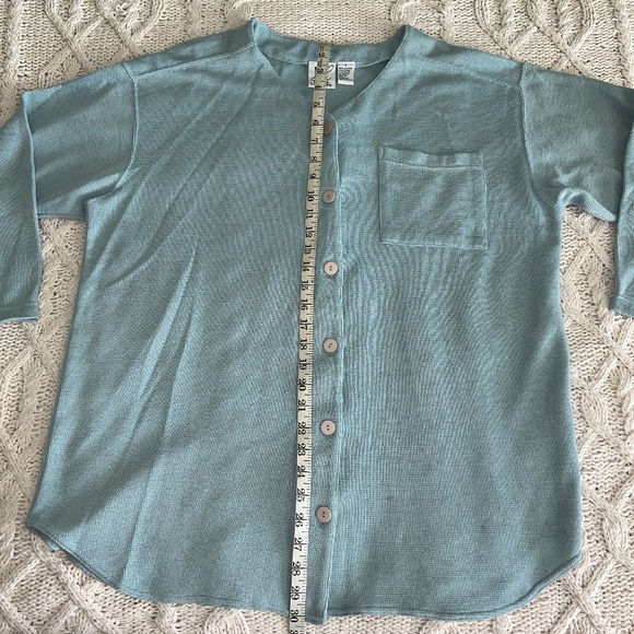 Vintage 90s Dusty Blue Baggy Cardigan - Picture 5 of 7